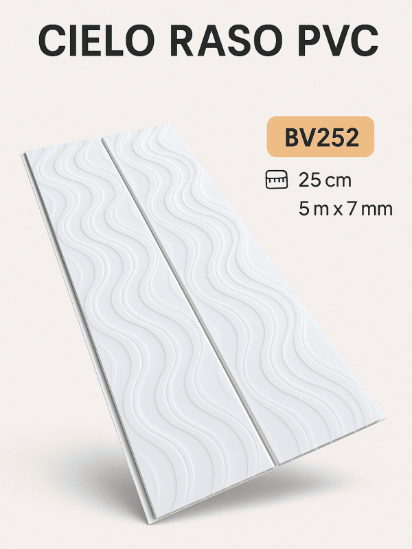🧱 Cielo Raso PVC – Modelo Ondas (Cód. BV252)